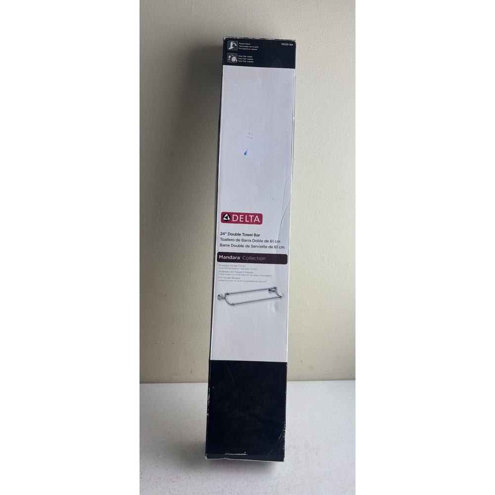 Delta 76225 BN Mandara 24" Double Bath Towel Bar Brushed Nickel Finish NEW